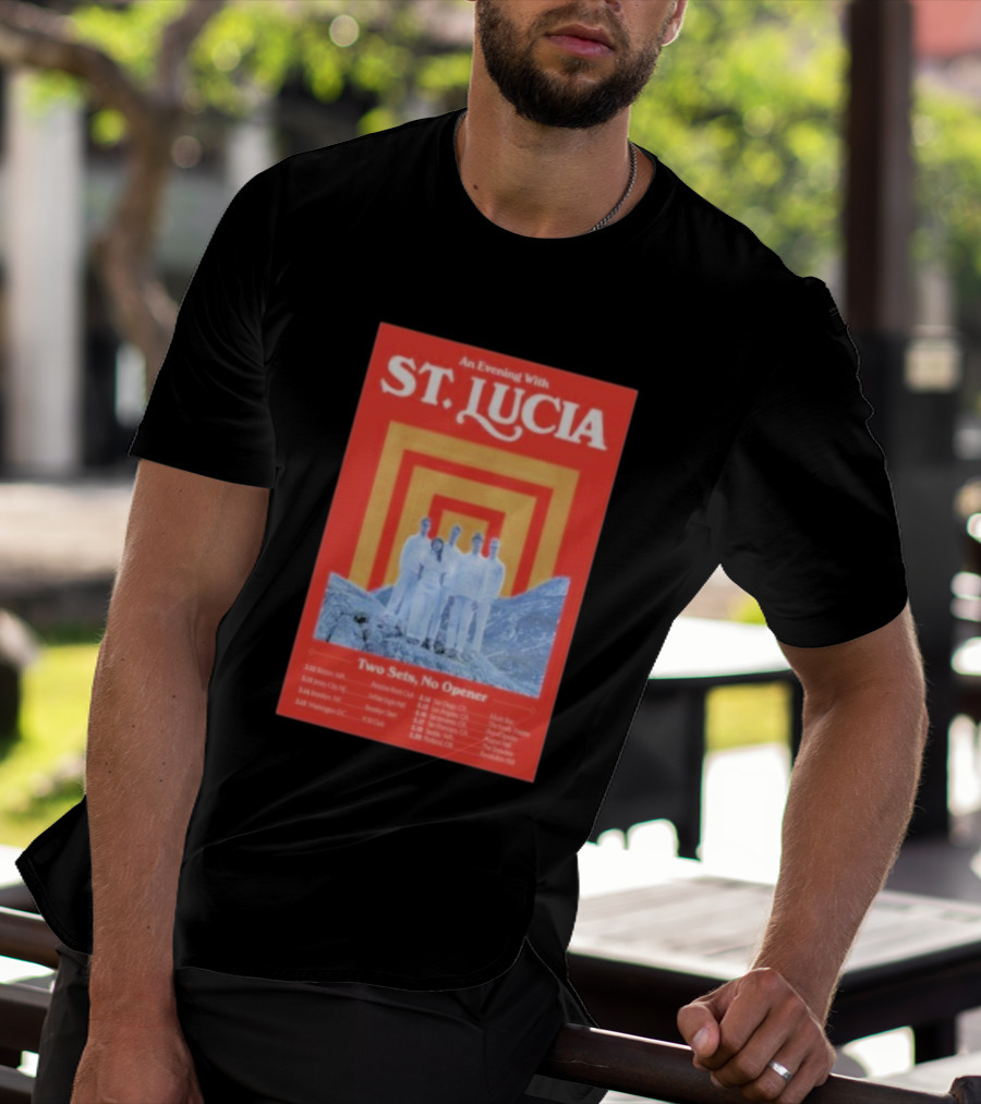 An Evening With St. Lucia Two Sets No Opener Tour 2026 Dates Boston Jersey City Brooklyn Washington T-Shirt