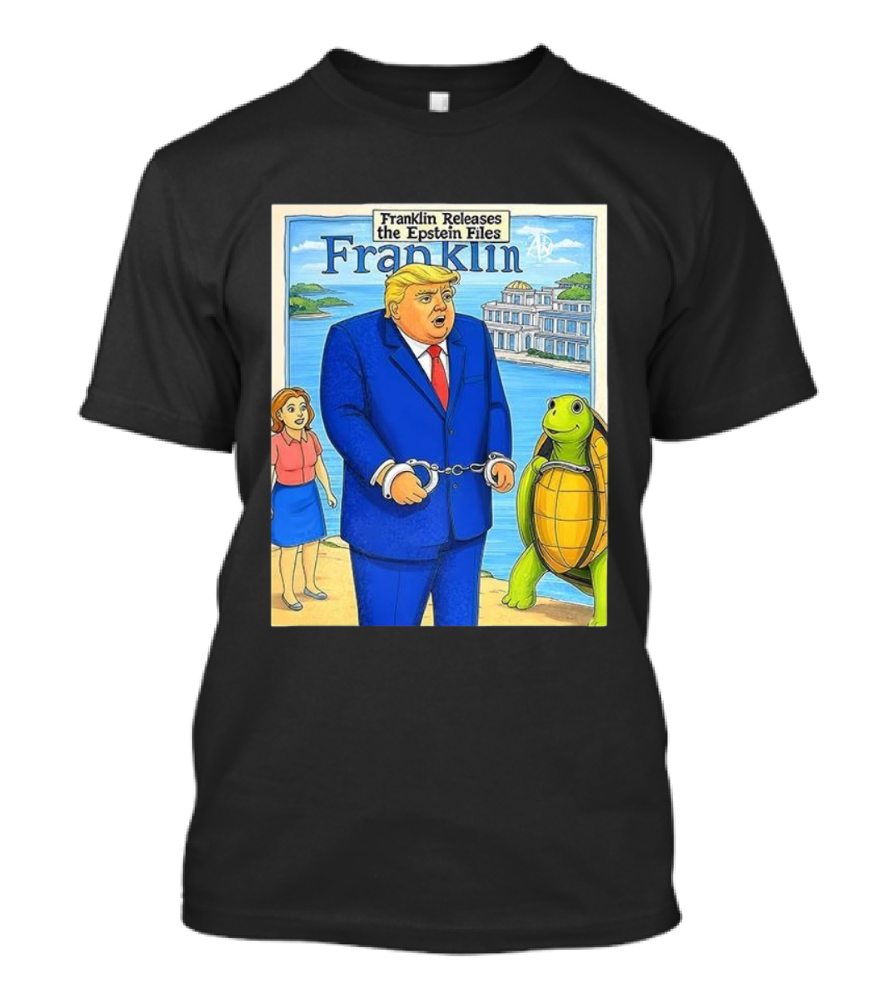 Franklin Releases The Epstein Files Featuring Trump And Turtle T-Shirt