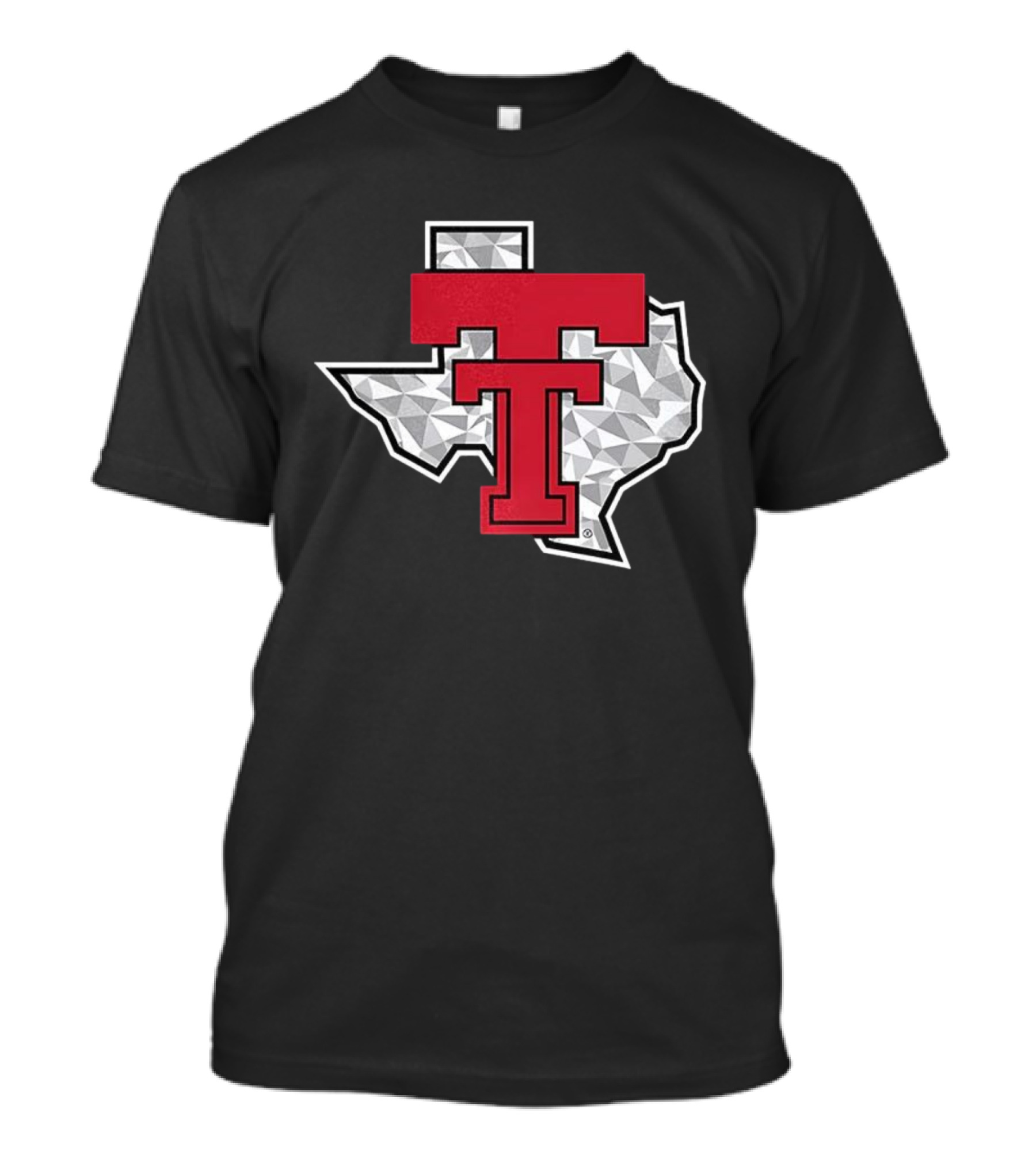 Texas Tech Red Raiders TT Emblem With Texas State Shape T-Shirt