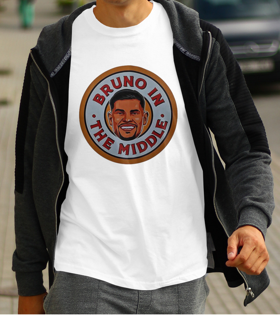 Bruno In The Middle Smiling Face Circle Emblem T-Shirt