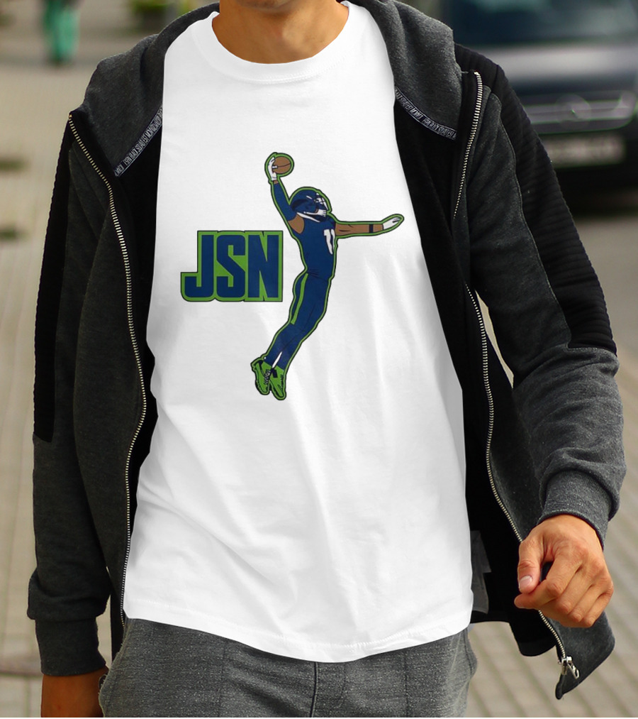JSN Dunk Jaxon Smith-Njigba Seattle Football Jump Catch T-Shirt