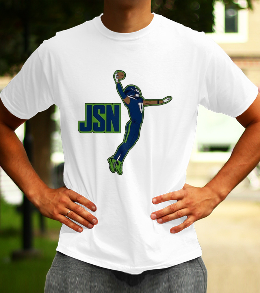 JSN Dunk Jaxon Smith-Njigba Seattle Football Jump Catch T-Shirt