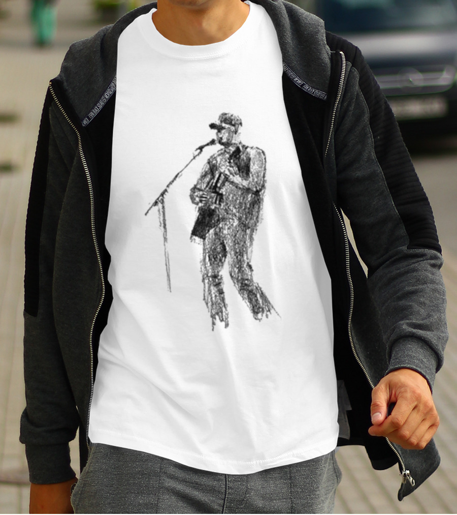 Zach Bryan Microphone Silhouette T-Shirt