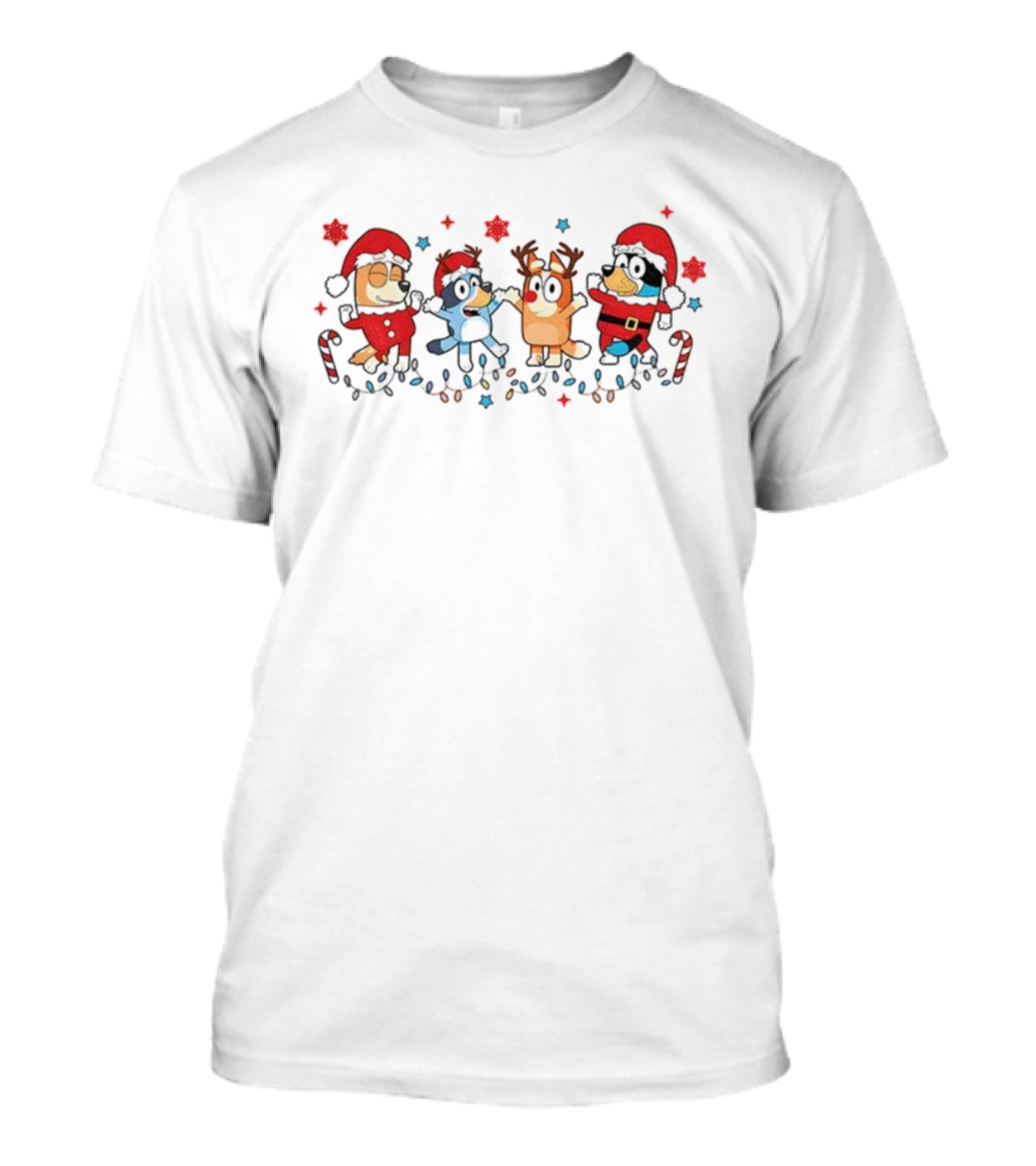 Bluey Family Christmas 2025 Winter Santa Holiday Fun T-Shirt