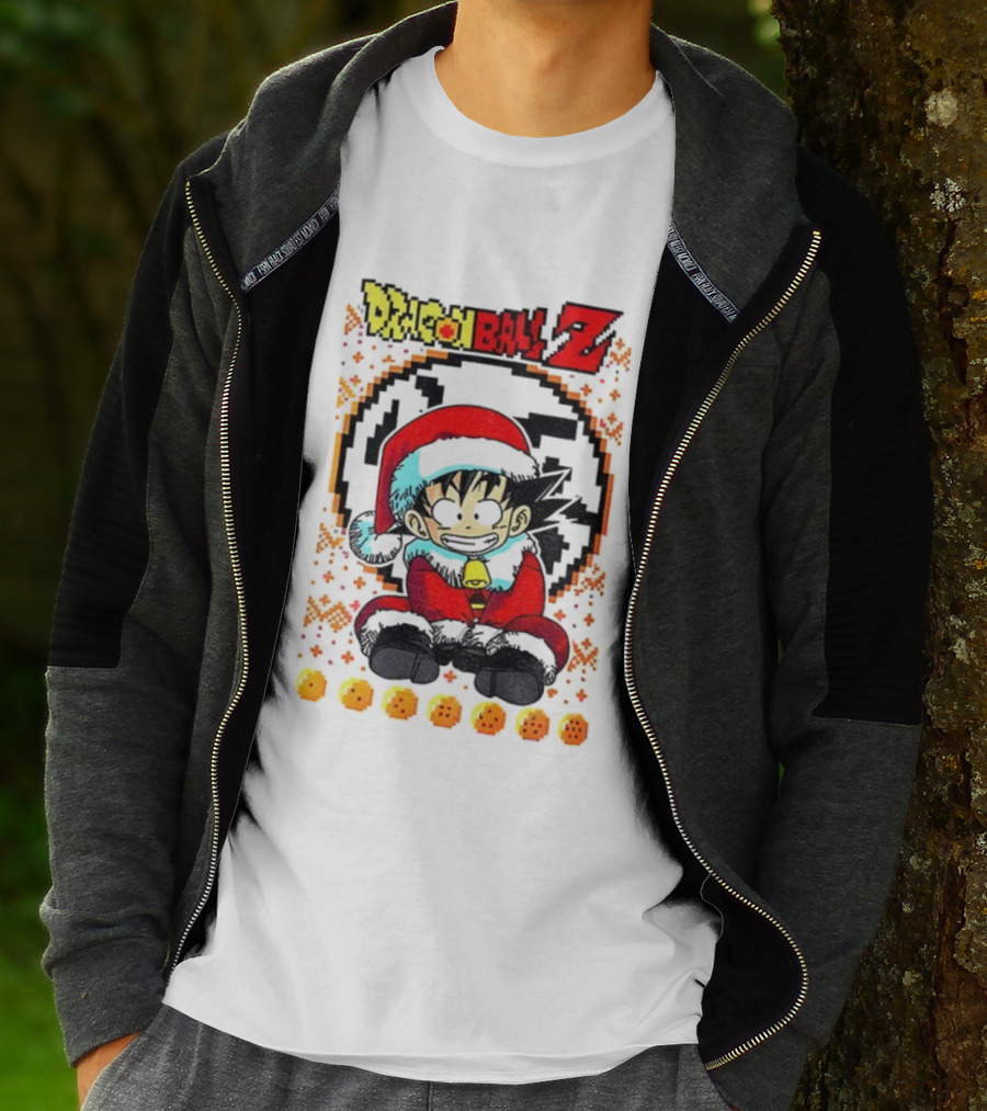Dragon Ball Z Christmas Goku Santa Outfit With Dragon Balls T-Shirt