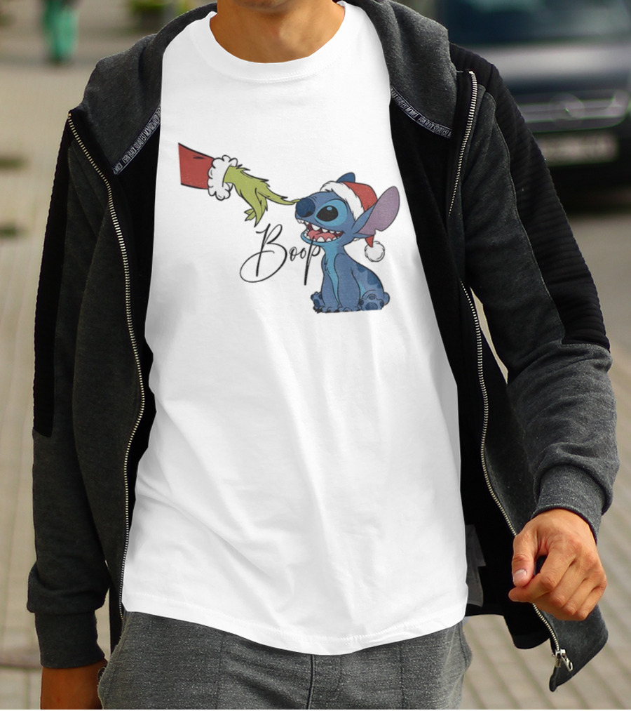 Grinch Boop Stitch Christmas 2025 T-Shirt