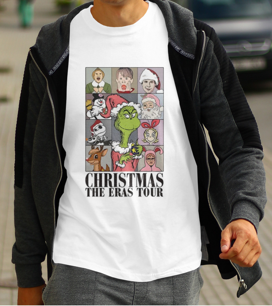 Grinch Santa Hat Buddy The Elf Home Alone Jack Skellington Christmas The Eras Tour 2025 T-Shirt