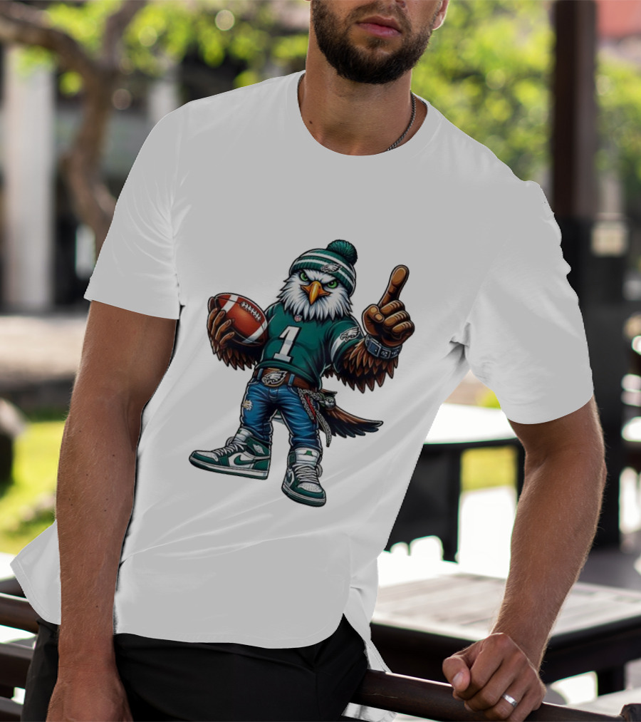 Philadelphia Eagles Mascot Number 1 Football Fan Gear T-Shirt