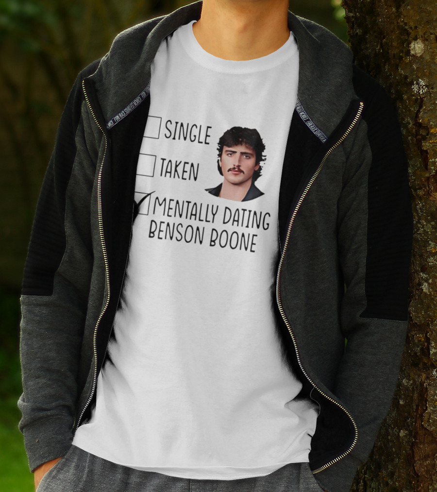 Single Taken Mentally Dating Benson Boone Check Mark T-Shirt