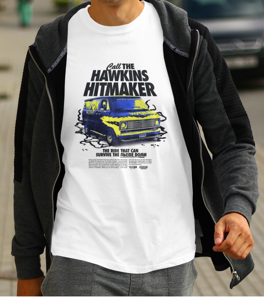 WSQK 94.5 FM The Hawkins Hitmaker Stranger Things Van T-Shirt