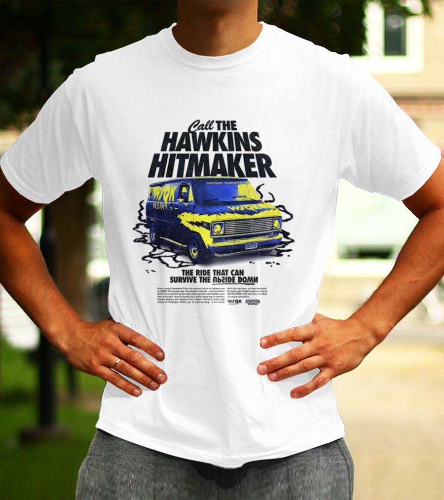 WSQK 94.5 FM The Hawkins Hitmaker Stranger Things Van T-Shirt