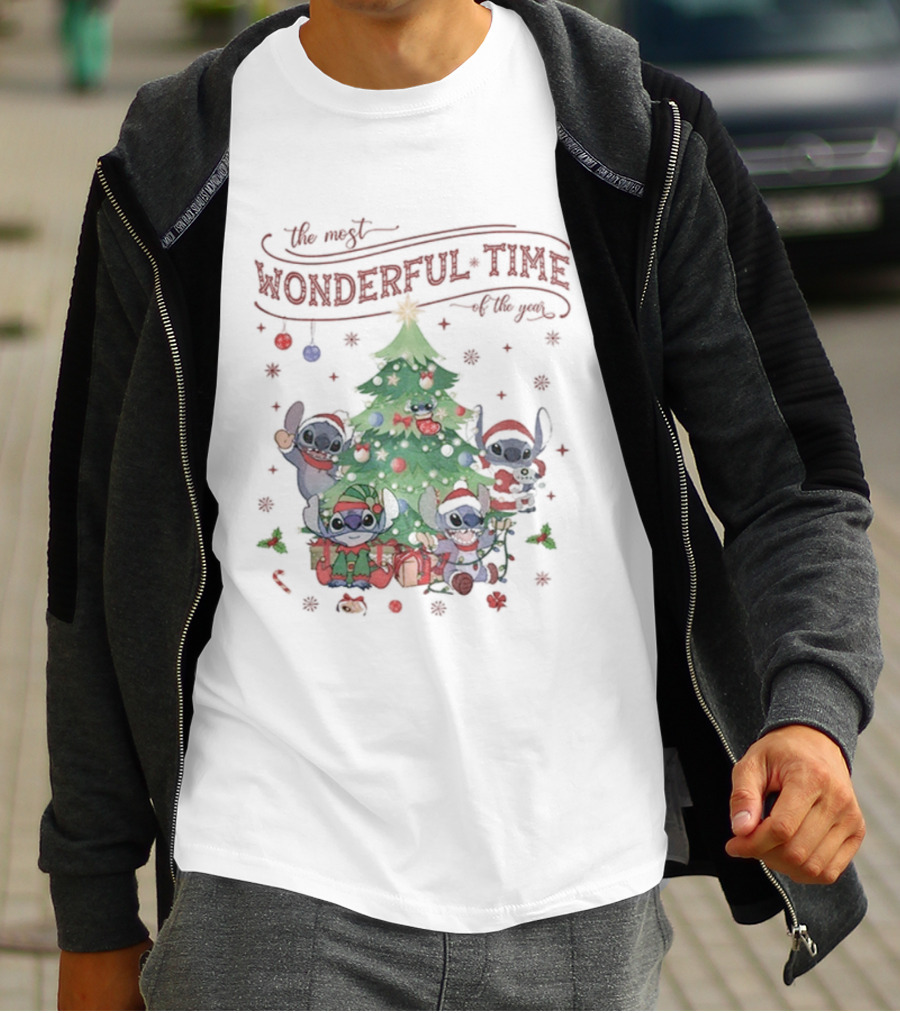 Stitch The Most Wonderful Time Of The Year Merry Christmas 2025 T-Shirt