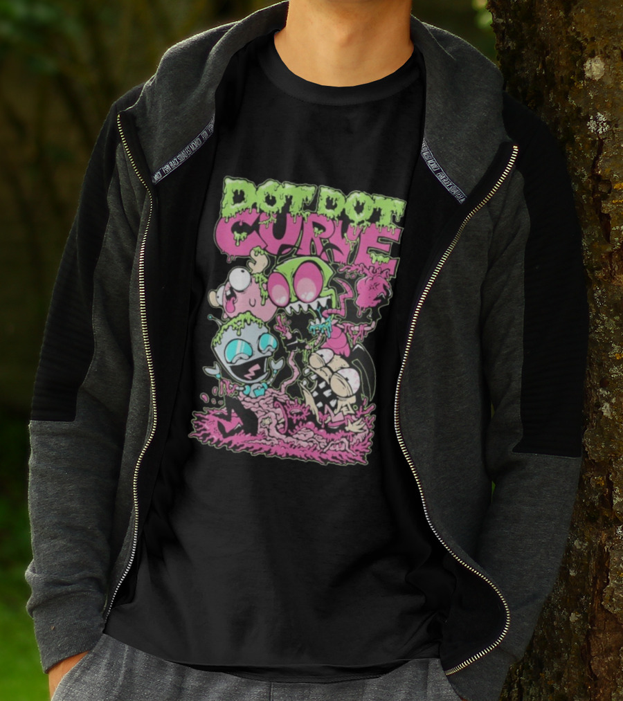 Dot Dot Curve Zim Did It Invader Zim Characters Slime Punk Aesthetic T-Shirt