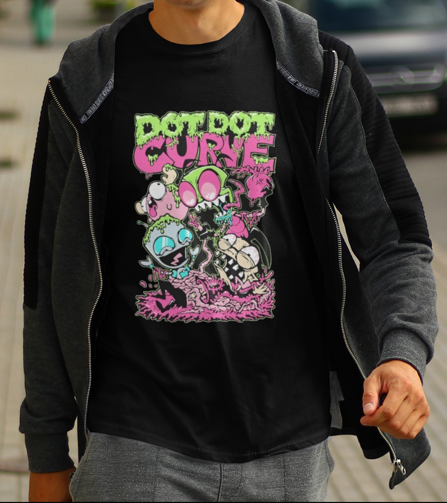 Dot Dot Curve Zim Did It Invader Zim Characters Slime Punk Aesthetic T-Shirt