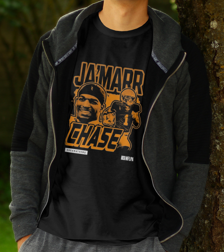 Ja'Marr Chase Football Star Player Illustration T-Shirt