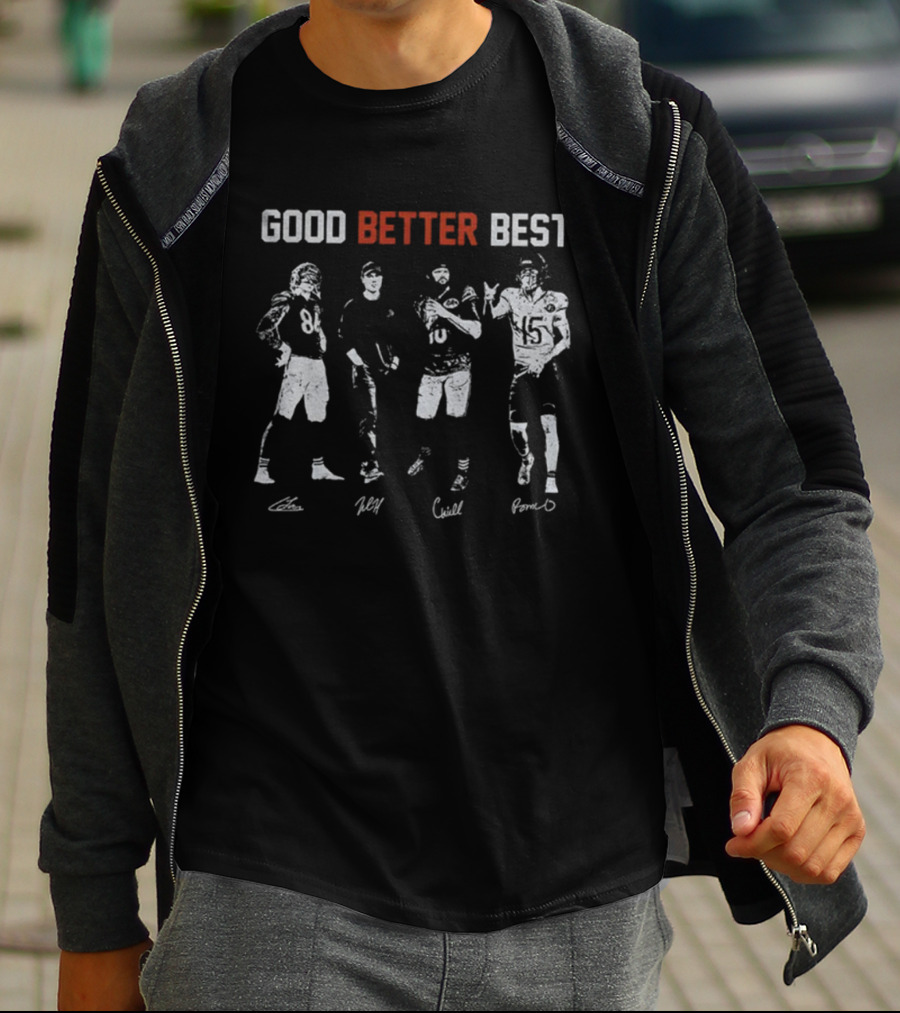 GOOD BETTER BEST CHICAGO BEARS FOOTBALL PLAYERS SIGNATURES VINTAGE T-Shirt