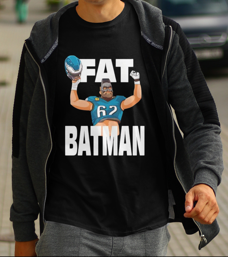 Philadelphia Eagles 62 Fat Batman Football Parody T-Shirt
