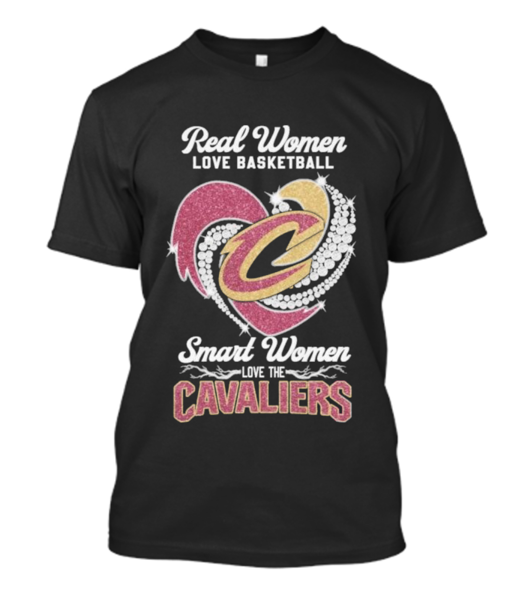 Real Women Love Basketball Smart Women Love The Cavaliers T-Shirt