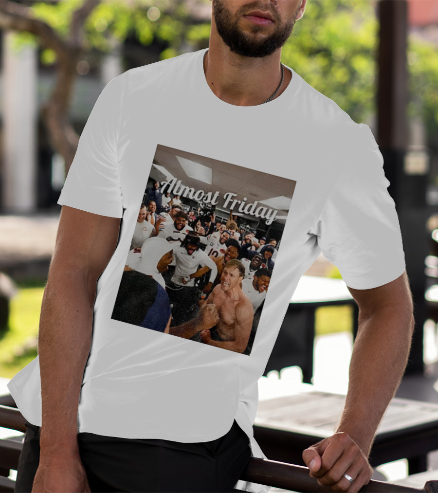 Almost Friday Chicago Bears Team Celebration NFL T-Shirt