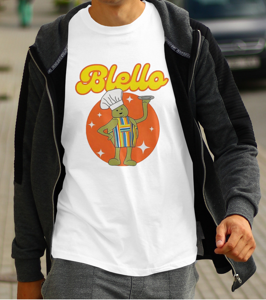 Biello Chef With Colorful Apron And Hat Retro Style T-Shirt