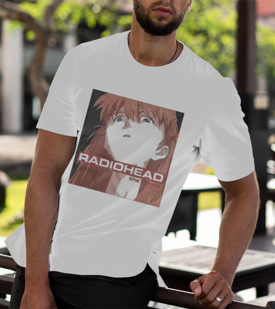 Radiohead The Bends Asuka Langley Soryu Anime Crossover Fan Art T-Shirt