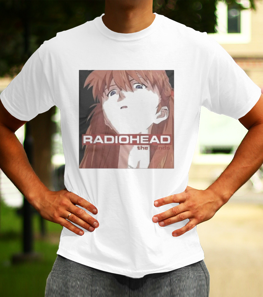 Radiohead The Bends Asuka Langley Soryu Anime Crossover Fan Art T-Shirt