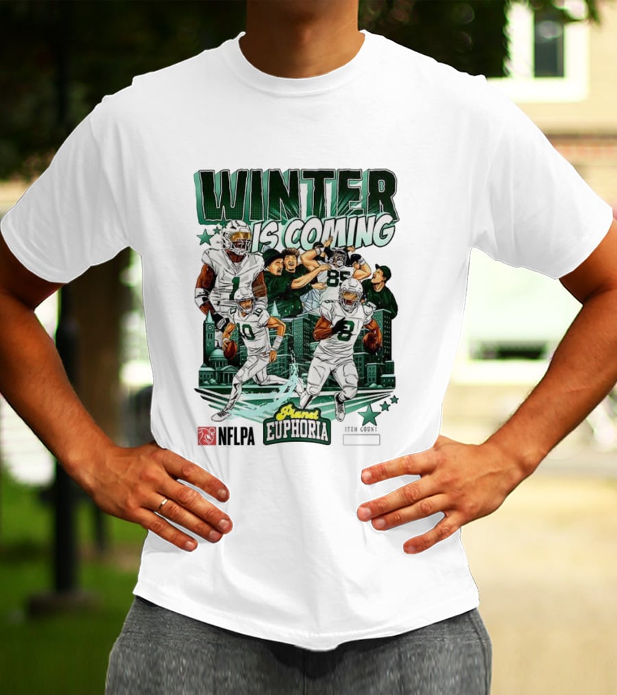 Philadelphia Eagles Winter Is Coming Player Euphoria City Skyline T-Shirt
