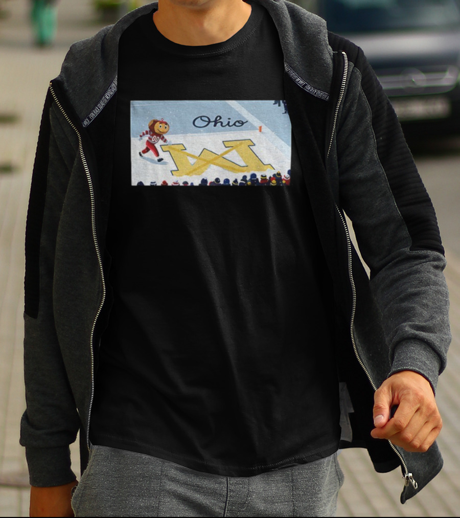 Ohio State Buckeyes Brutus Crossing Out Michigan Wolverines Rivalry 27-9 T-Shirt