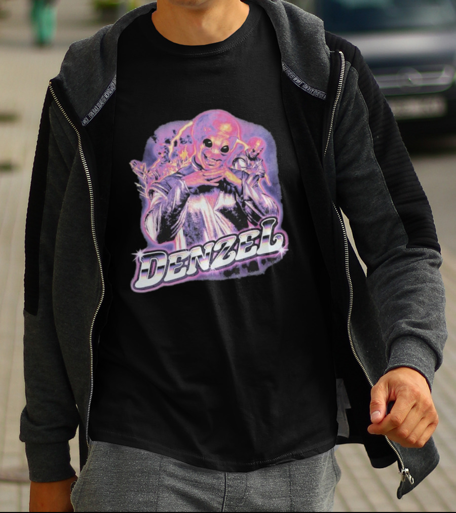 Denzel Alien Bling Era Retro Sci-Fi Style T-Shirt