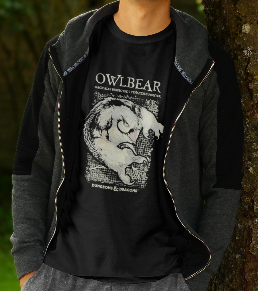 Owlbear Dungeons & Dragons Magically Perfected Tenacious Hunter T-Shirt