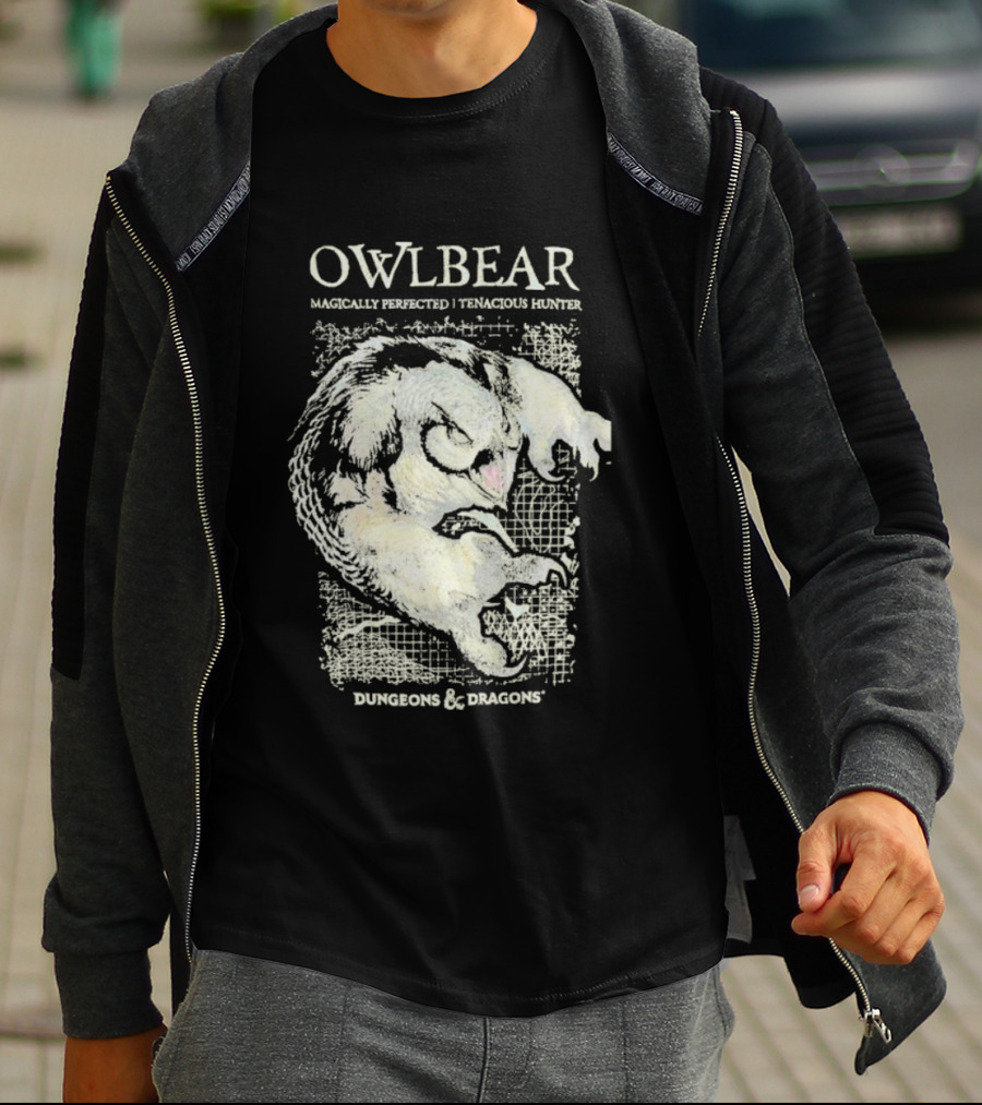Owlbear Dungeons & Dragons Magically Perfected Tenacious Hunter T-Shirt