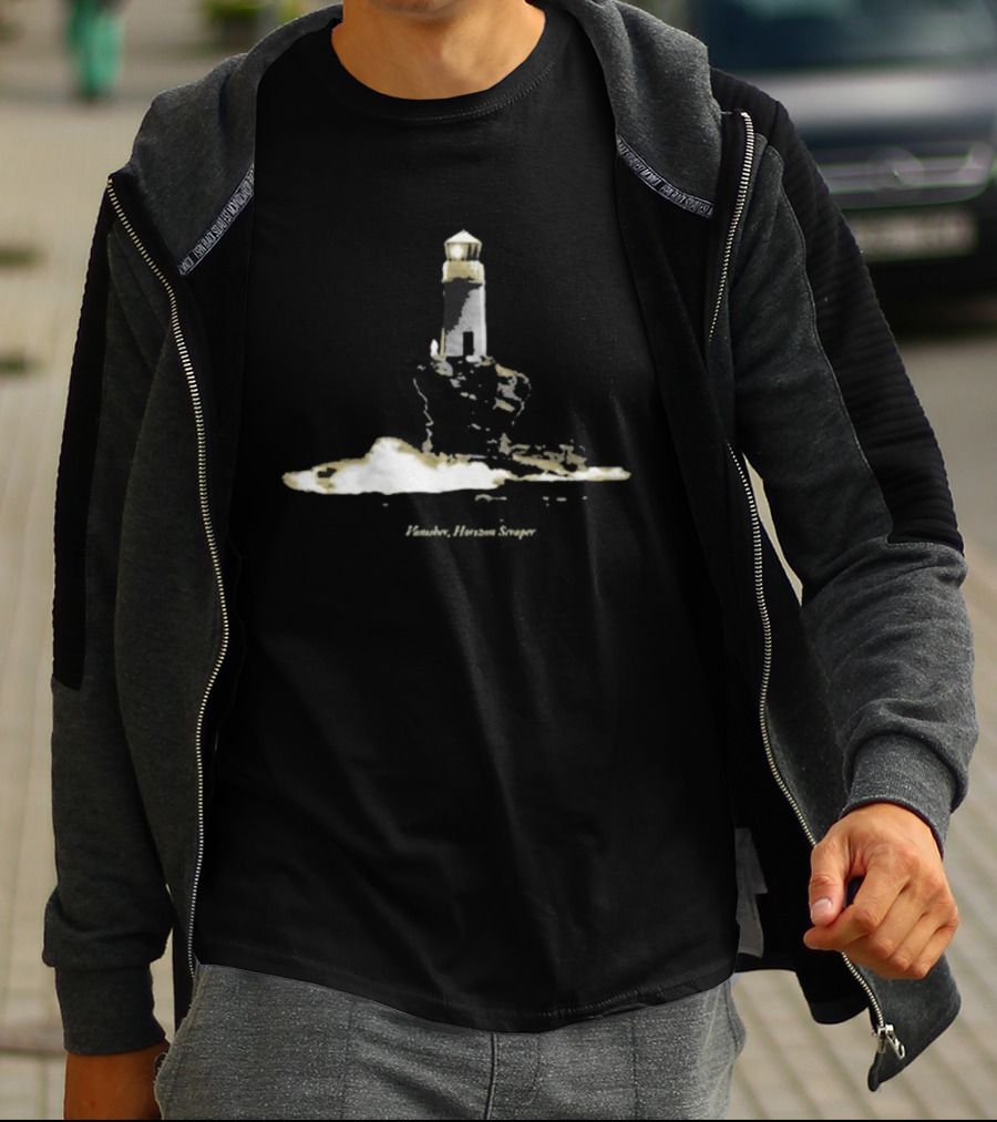 Quadeca Vanisber Lighthouse Horizon Scaper Ocean Scene T-Shirt