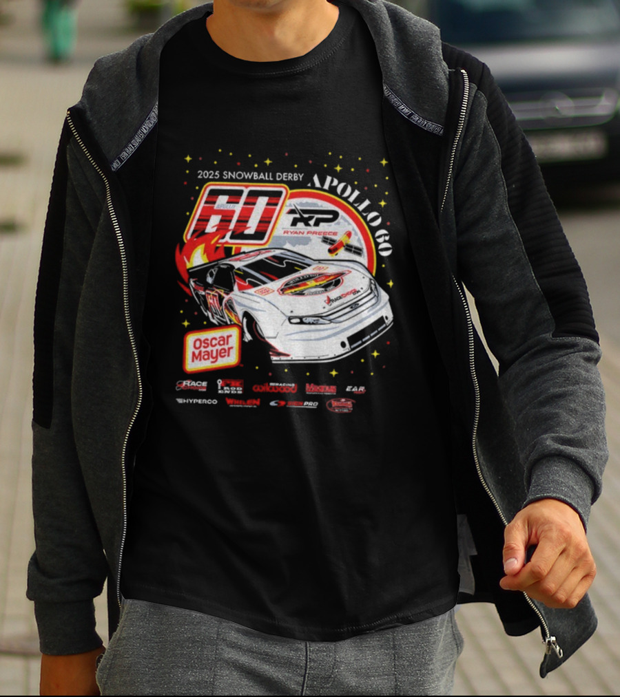 Ryan Preece 60 XP Apollo Oscar Mayer 2025 Snowball Derby Racing T-Shirt