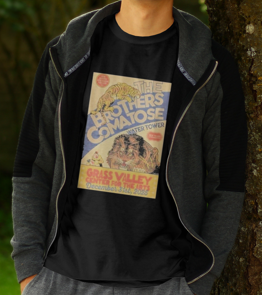 The Brothers Comatose Water Tower New Year Grass Valley Center For The Arts December 31st 2025 T-Shirt
