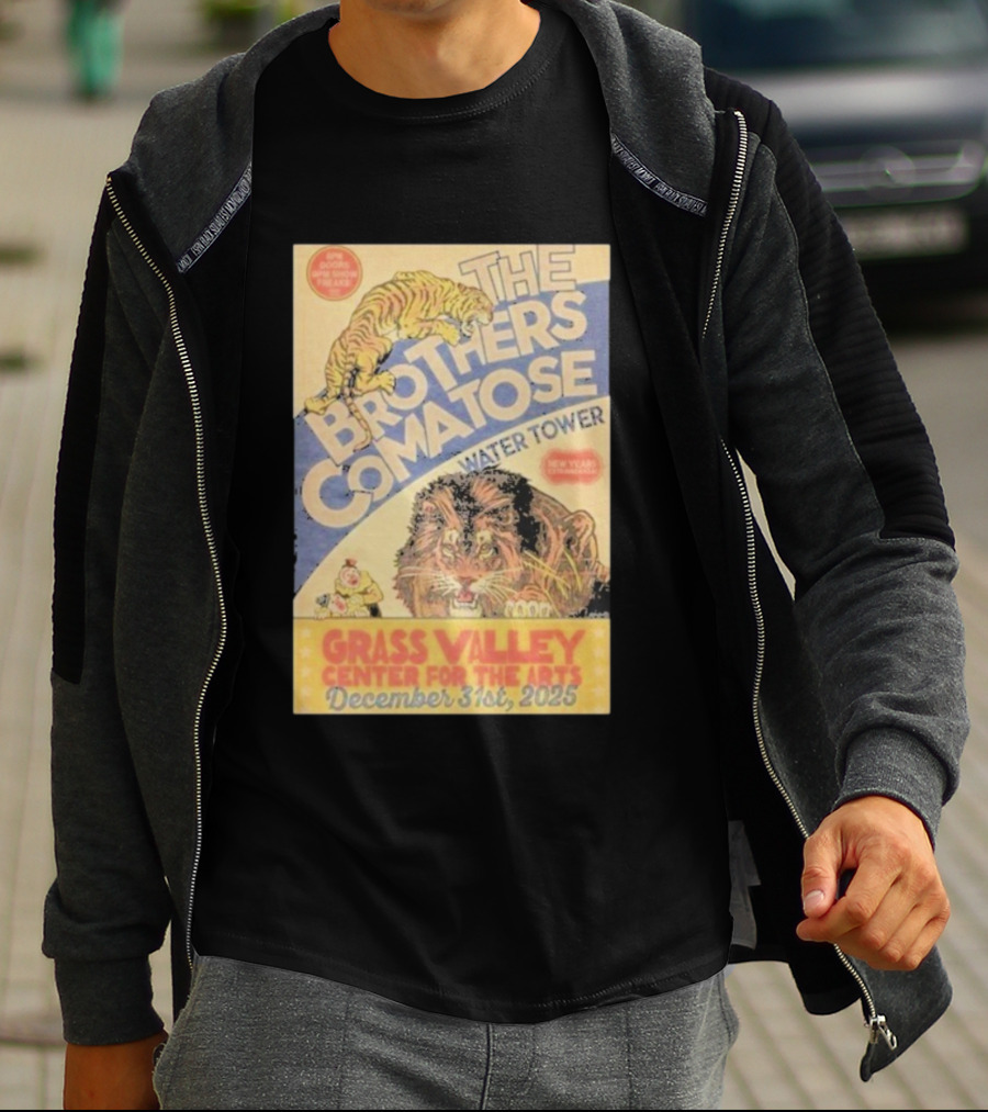 The Brothers Comatose Water Tower New Year Grass Valley Center For The Arts December 31st 2025 T-Shirt