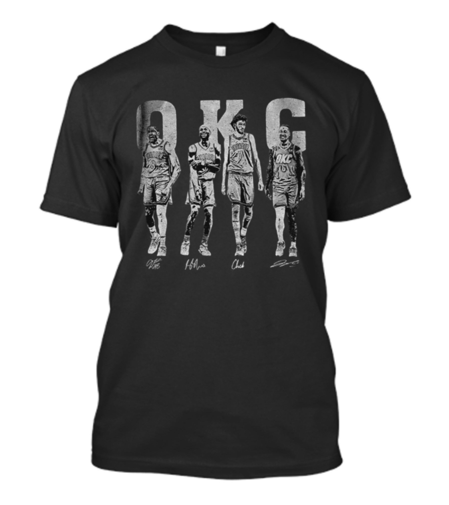 OKC Thunder Gilgeous-Alexander Holmgren Williams NBA Signature T-Shirt