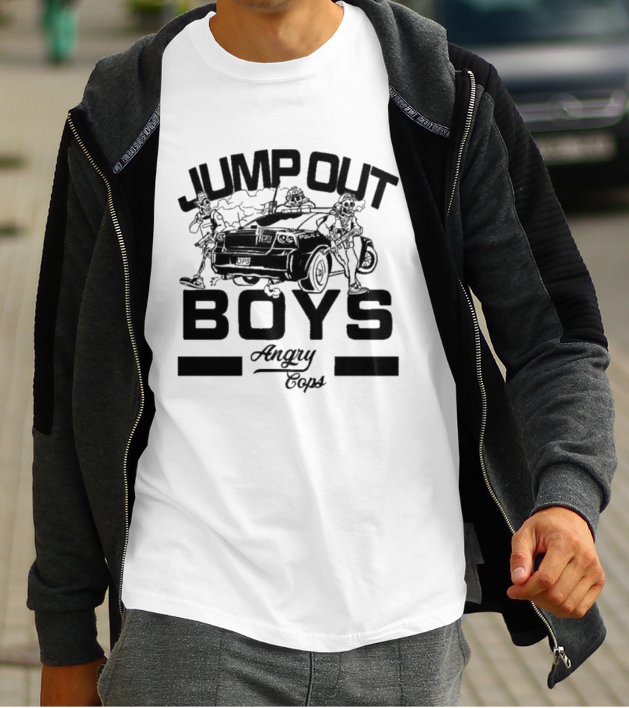 Jump Out Boys Angry Cops Tactical Humor Punishment Team T-Shirt