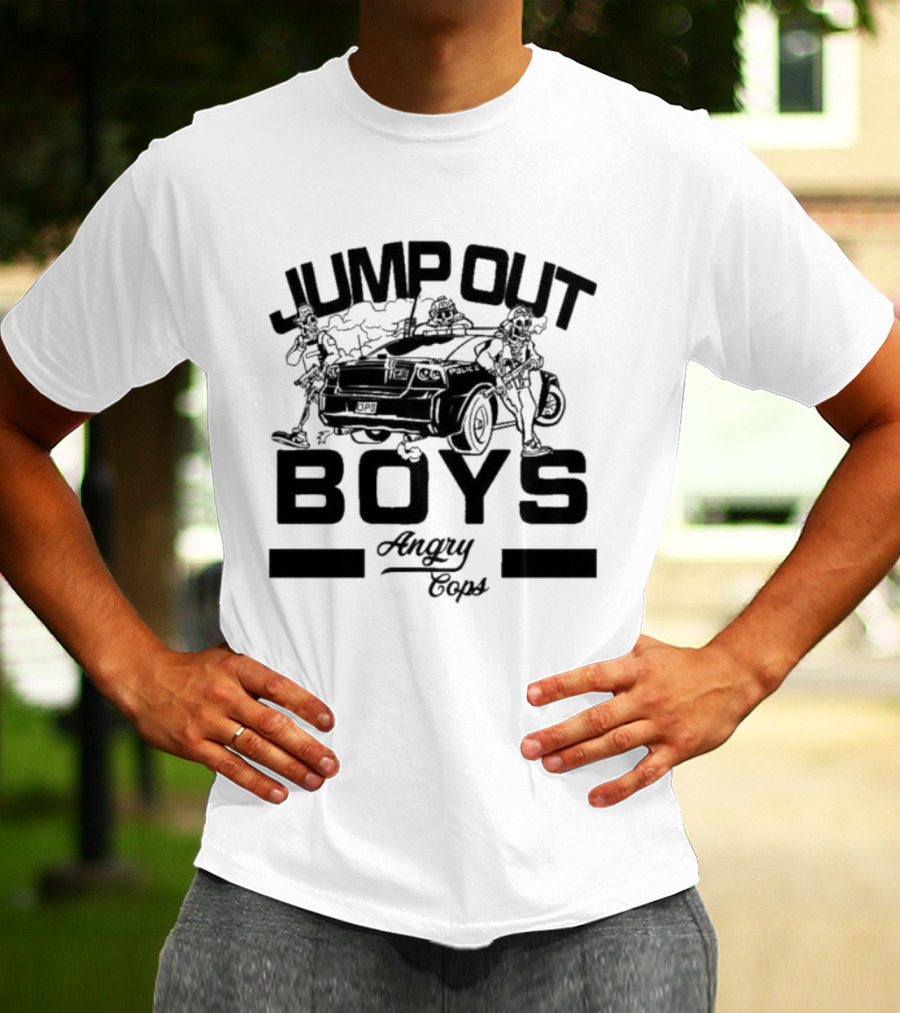 Jump Out Boys Angry Cops Tactical Humor Punishment Team T-Shirt