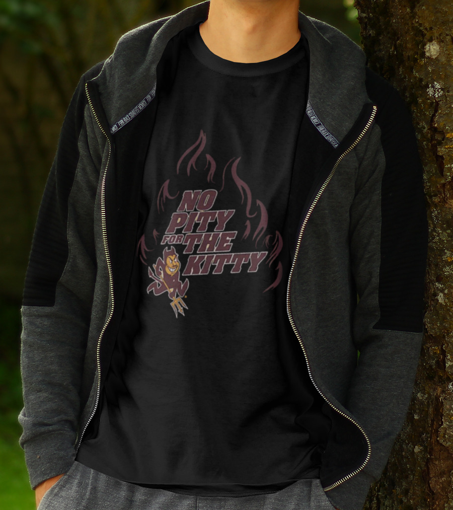 State Sun Devils ASU Flames No Pity For The Kitty T-Shirt