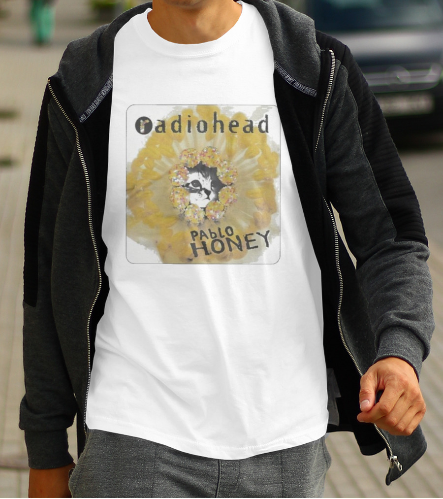 Radiohead Pablo Honey Cat Album Cover Design T-Shirt