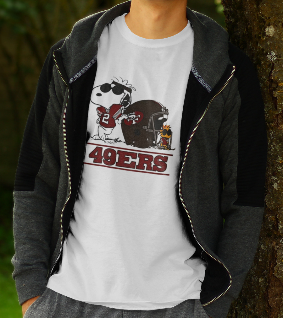 Snoopy Woodstock San Francisco 49ers NFL Football Helmet 2025 T-Shirt