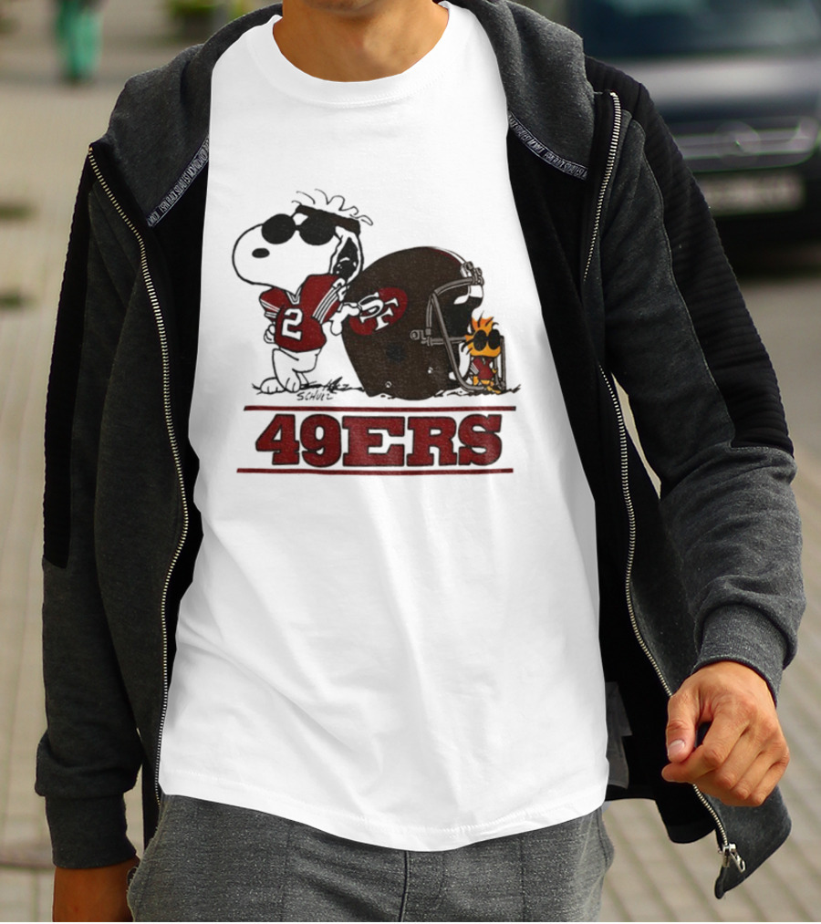 Snoopy Woodstock San Francisco 49ers NFL Football Helmet 2025 T-Shirt