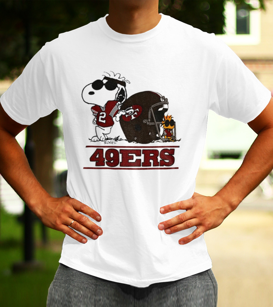 Snoopy Woodstock San Francisco 49ers NFL Football Helmet 2025 T-Shirt