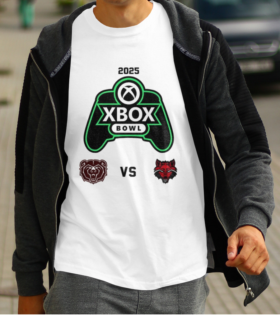 2025 Xbox Bowl Missouri State Bears Vs Arkansas State Red Wolves Showdown T-Shirt