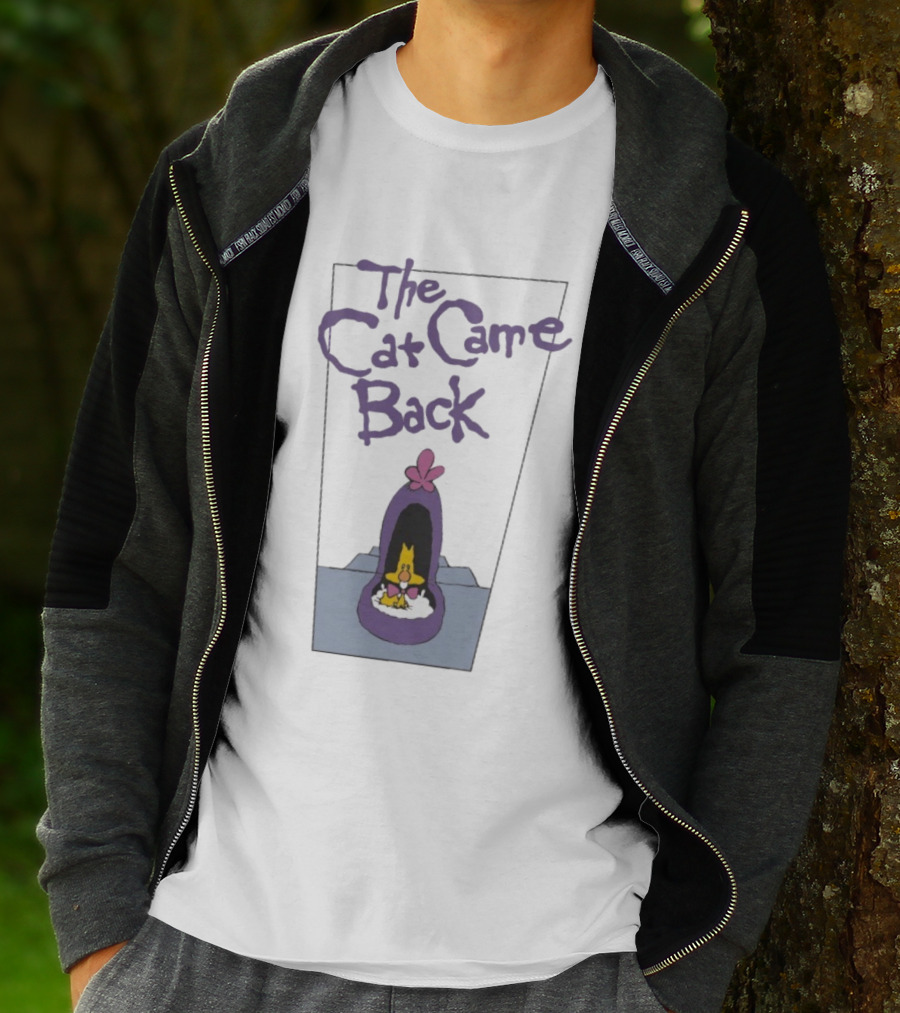 The Cat Came Back Nostalgic Cartoon Illustration T-Shirt
