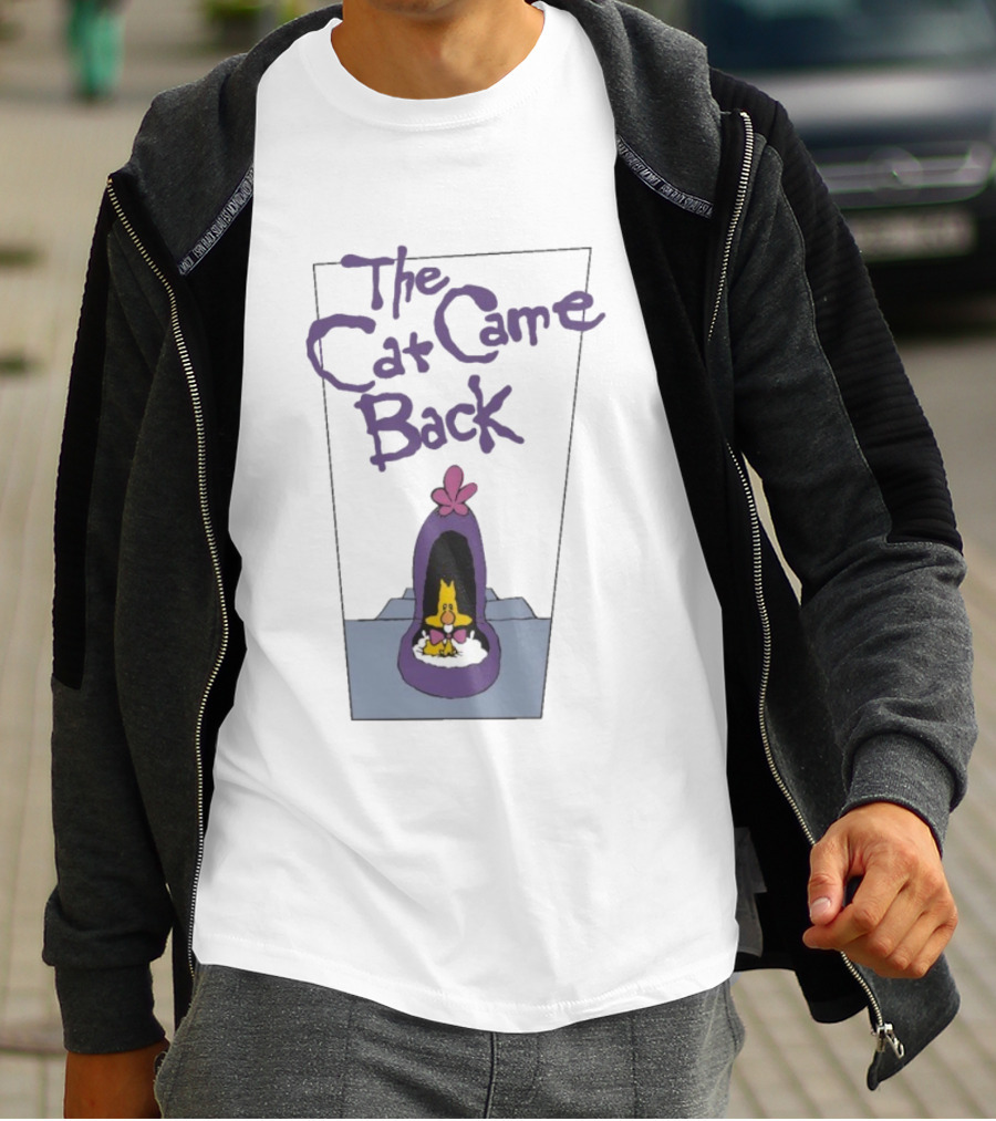 The Cat Came Back Nostalgic Cartoon Illustration T-Shirt