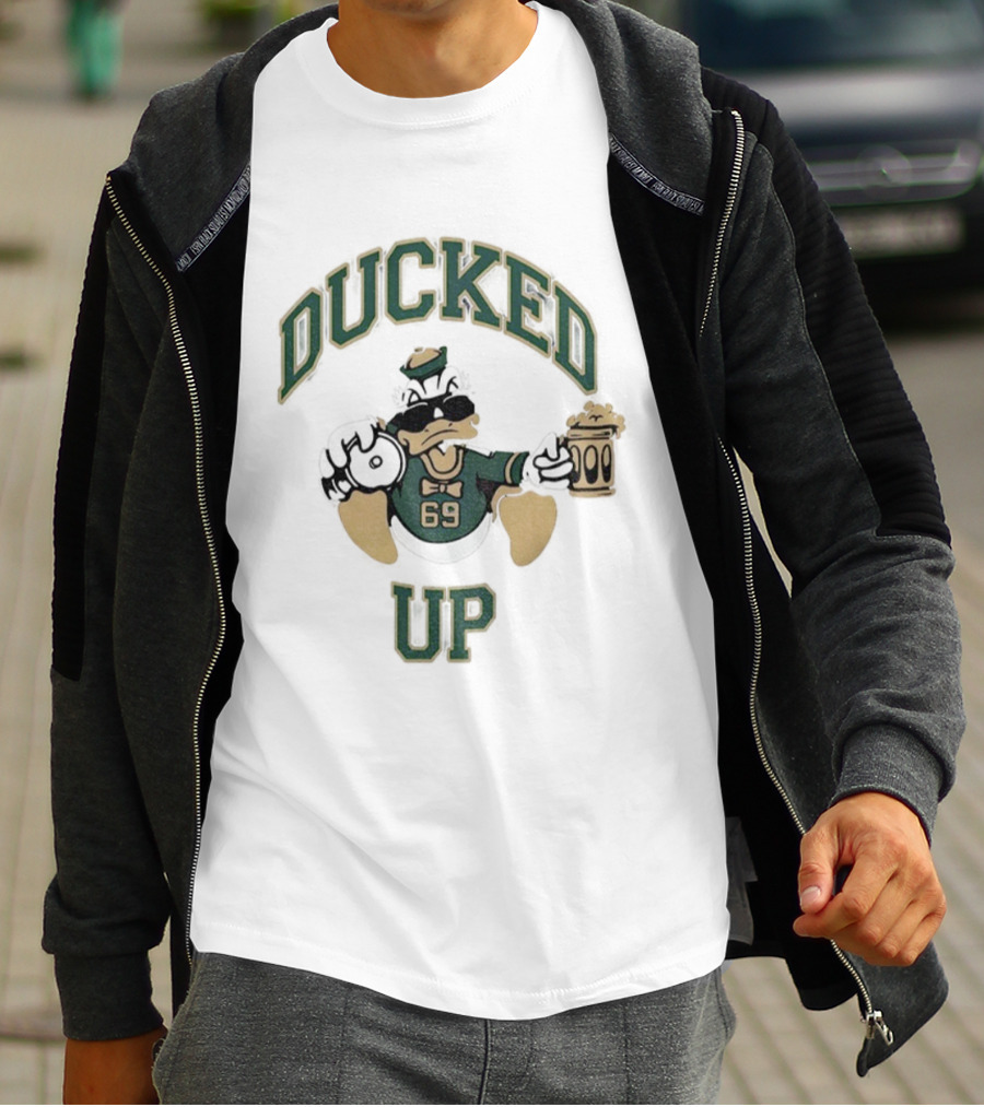 Ducked Up Oregon Duck Mascot Parody 69 T-Shirt