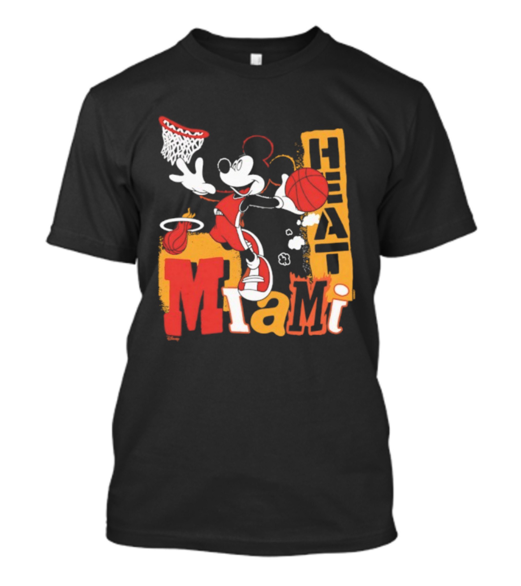 Mickey Mouse Miami Heat Basketball Collaboration T-Shirt