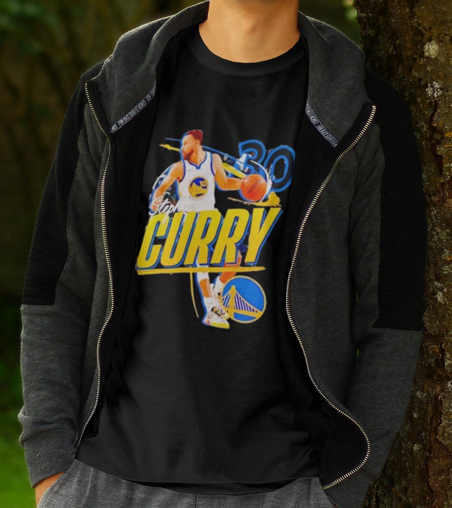 Stephen Curry 30 Golden State Warriors Basketball Icon T-Shirt