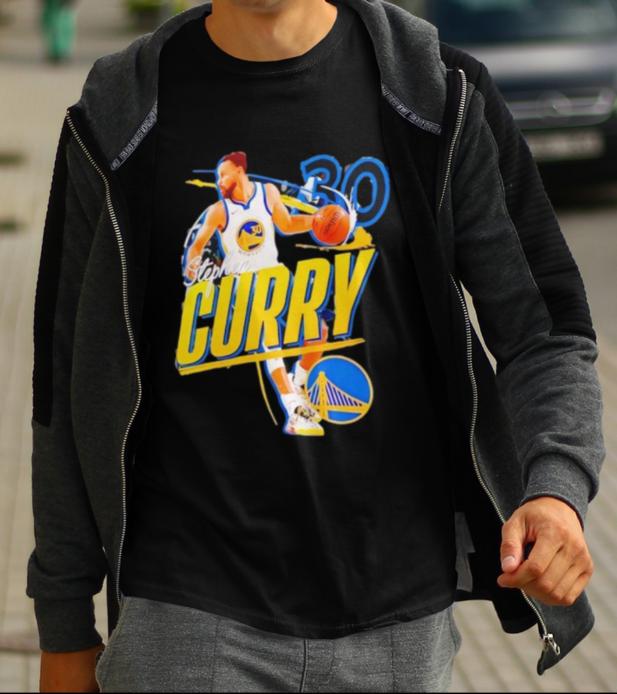 Stephen Curry 30 Golden State Warriors Basketball Icon T-Shirt